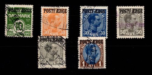 Dänemark Postfähre-(Paket)-Marken 5-10 gestempelt #DDU08