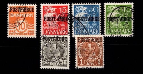 Dänemark Postfähre-(Paket)-Marken 16-21 gestempelt #DDU10