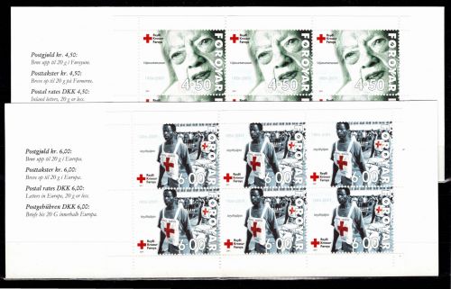 Färöer Markenheftchen mit 391-392 postfrisch Rotes Kreuz #OS112