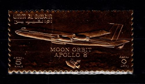 Umm al Qiwain 409 A postfrisch Raumfahrt, Goldmarke #OS134