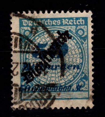 Deutsches Reich Dienstmarken 88 gestempelt geprüft Infla + Peschl #DDV45