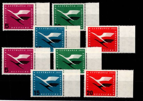 BRD Bund 205-208 Va/Vb postfrisch Motiv Luftfahrt #DCZ48