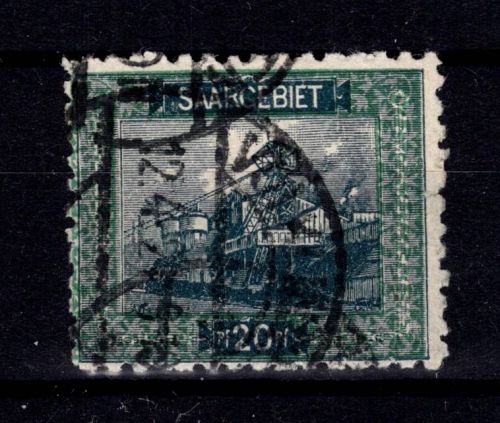 Saargebiet 55 B gestempelt tiefst geprüft Hoffmann BPP #DCZ87