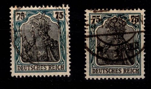 Deutsches Reich 107 b/c gestempelt tiefst geprüft Infla Berlin #DDA39