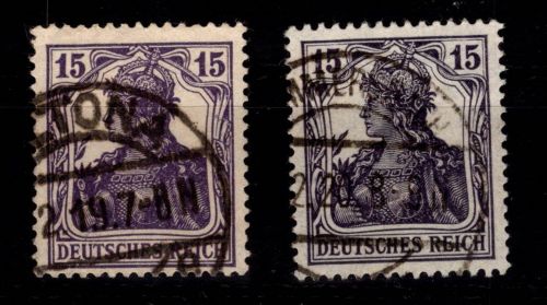 Deutsches Reich 101 a/b gestempelt geprüft Infla Berlin #DDA43