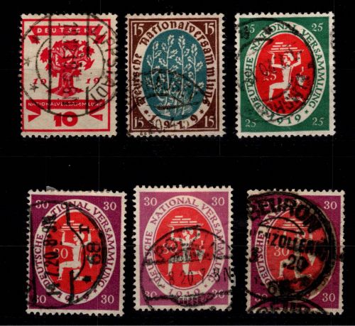 Deutsches Reich 107-110 a,b,c gestempelt geprüft Infla Berlin #DDA44