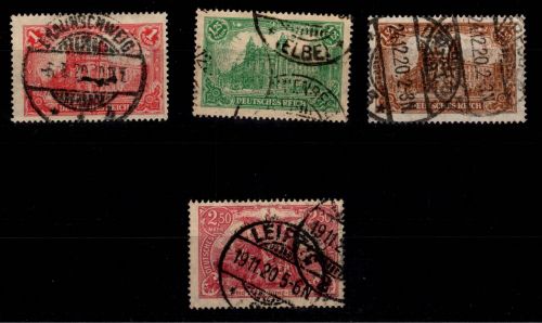 Deutsches Reich A113 a-115 a gestempelt geprüft Infla Berlin #DDA47