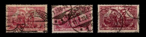 Deutsches Reich 115 b,e,f gestempelt geprüft Infla Berlin und Altsignatur #DDA53