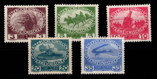 Österreich 180-184 mit Falz #DDW72