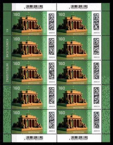 BRD Bund 3796 postfrisch als Kleinbogen #DDX01