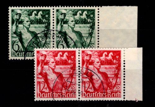 Deutsches Reich 660-661 waagerechtes Paar gestempelt #DDX51