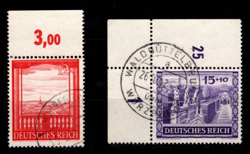 Deutsches Reich 804-805 OR, Eckrand gestempelt #DDY19