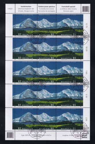 Schweiz 1966-1968 ZD gestempelt im Kleinbogen #DDY97