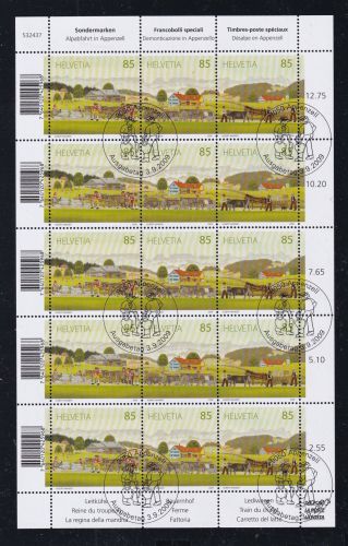 Schweiz 2118-2120 gestempelt als Kleinbogen #DDZ07