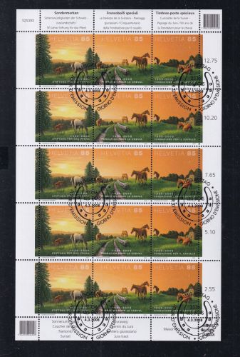 Schweiz 2047-2049 gestempelt als Kleinbogen #DDZ08