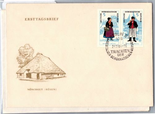 DDR 1074-1079 als Ersttagsbrief Zusammendrucke komplett #DDZ11