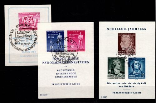 DDR Block 10, 11, 12 gestempelt #DBN97