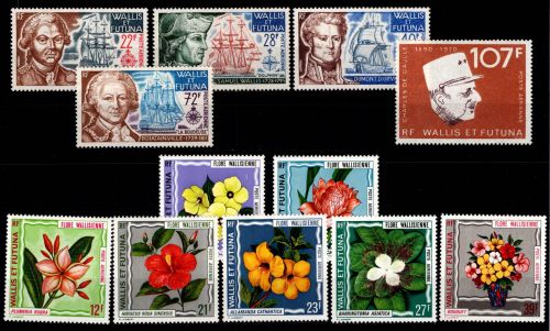 Wallis & Futuna 242-253 postfrisch Jahrgang 1973 #DCO97