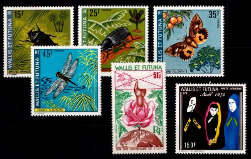 Wallis & Futuna 254-259 postfrisch Jahrgang 1974 #DCO98