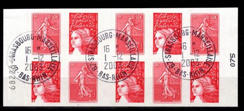 Frankreich 3761 & 3558Bc gestempelt Markenheft #DCP56