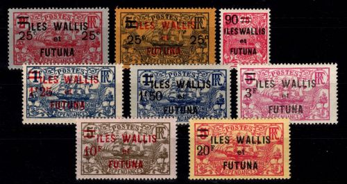 Wallis & Futuna 33-40 mit Falz #DDB91