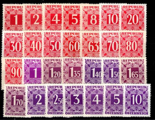 Österreich Portomarken 232-259 postfrisch #DDZ24