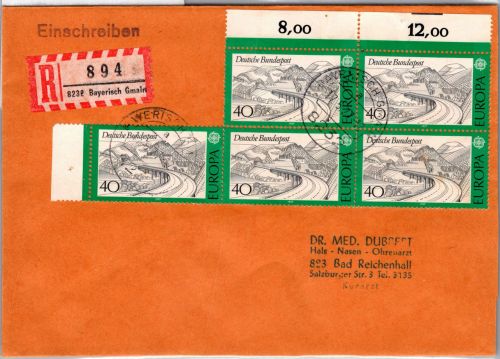 BRD Bund 934 OR auf Brief MeF Einschreiben #DEA16