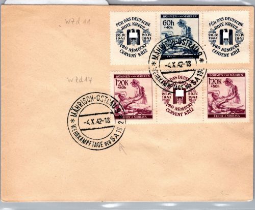 Böhmen und Mähren 62, 63 als Zdr. W Zd 11, W Zd 14 #DEB37