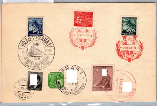 Böhmen und Mähren versch. Sonderstempel Prag und Mährisch Ostrau 1941/42 #DEB58