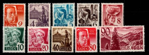 Französische Zone Baden 28-37 postfrisch