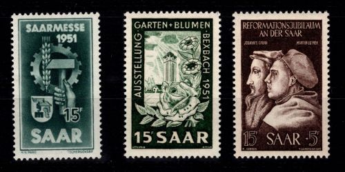 Saarland 306, 307, 308 postfrisch #DEC03