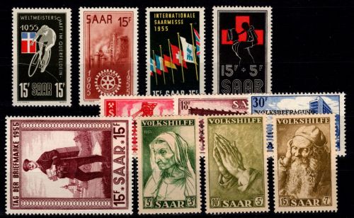 Saarland Jahrgang 1955 postfrisch #DEC09