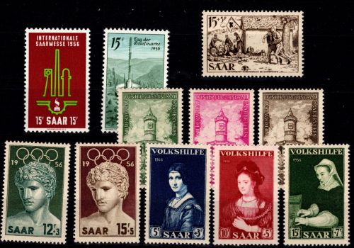 Saarland Jahrgang 1956 postfrisch #DEC10