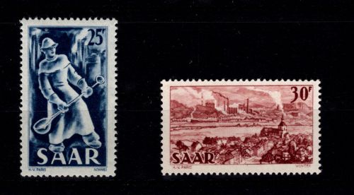 Saarland 284, 285 postfrisch #DEC18
