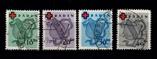 Französische Zone Baden 42 A- 45 A gestempelt #DEC22