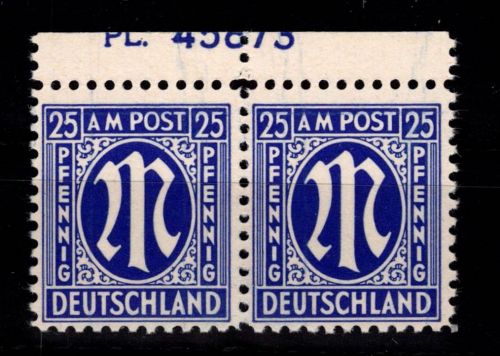 Alliierte Besetzung Bizone 9 x Pl.-Nr. OR postfrisch gepr. Hettler BPP #DEC59