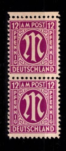 Alliierte Besetzung Bizone 7 z II aus Paar postfrisch gepr. Hettler BPP #DEC66