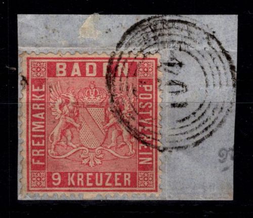 Baden 12 gestempelt tiefst geprüft Flemming BPP #DEG21