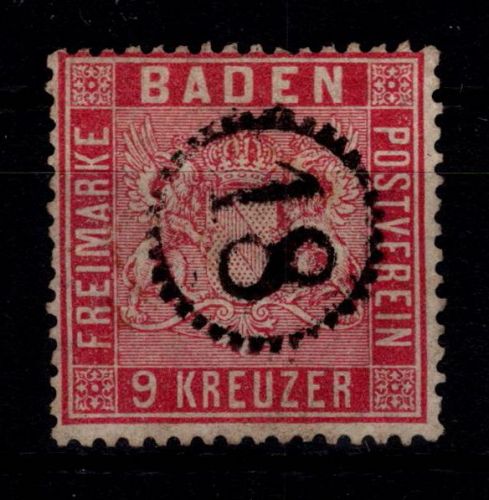 Baden 12 gestempelt tiefst geprüft Seeger BPP #DEG22