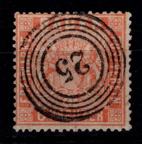 Baden 11 a gestempelt N5 25 "Konstanz", tiefst geprüft Engel BPP #DEG24