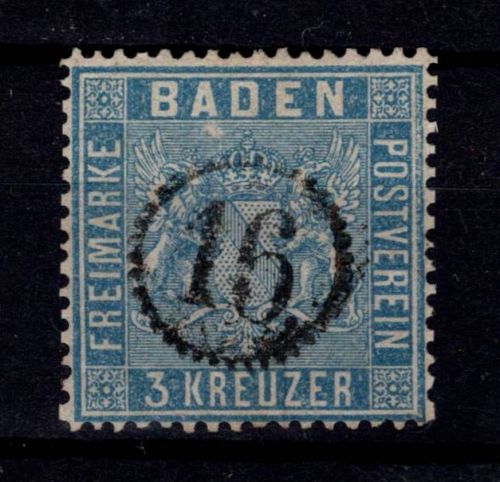 Baden 10 b gestempelt Typenprüfung #DEG26