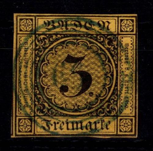 Baden 2 a gestempelt N5 66 (blau) "Jestetten, tiefst gepr. Stegmüller BPP #DEG35