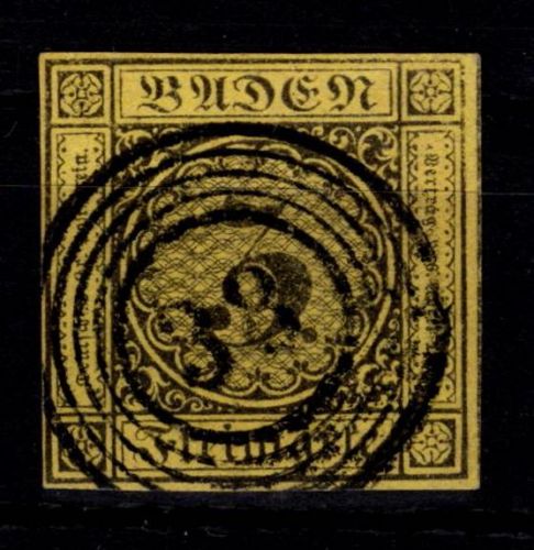 Baden 2 b gestempelt Typenprüfung #DEG36