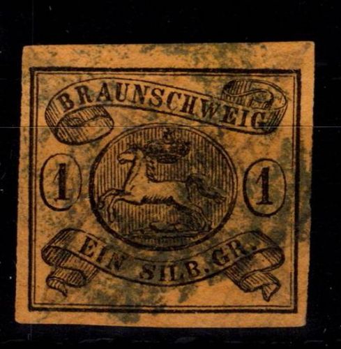 Braunschweig 6 a gestempelt tiefst geprüft Engel BPP #DEG43