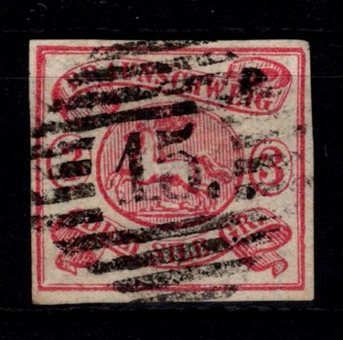 Braunschweig 12 b gestempelt doppelt tief gepüft Lange BPP #DEG63