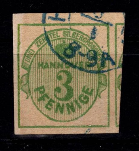 Hannover 20 gestempelt Mängel, geprüft Berger BPP #DEG81