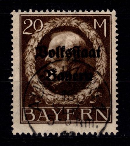 Bayern 133 II A gestempelt tiefst geprüft Helbig BPP #DEH15