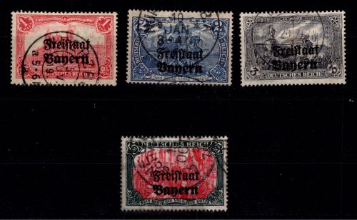 Bayern 148-151 gestempelt 151 geprüft Infla Berlin #DEH30