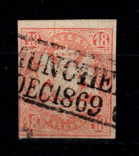 Bayern 19 gestempelt leichte Mängel, berührt #DEH41