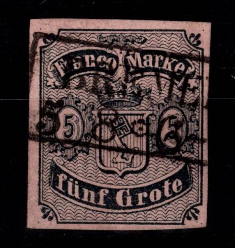 Bremen 2 gestempelt tiefst geprüft Engel BPP #DEH78